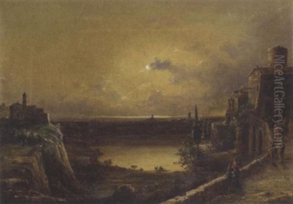 View Of Lake Nemi, Near Rome - view 1