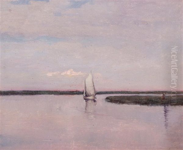 Sailboat At Dusk - view 1