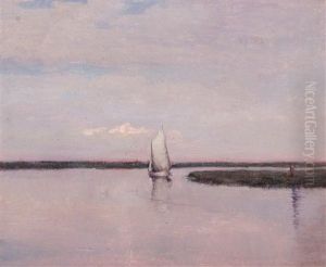 Sailboat At Dusk by Minerva Josephine Chapman