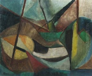 Composition In Green by Youla, Jules Chapoval