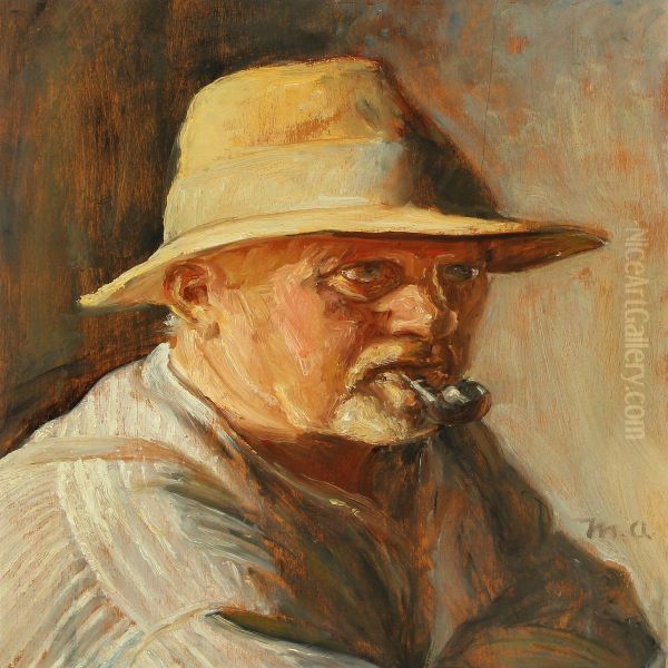 Portrait Of A Man With Pipe - view 1