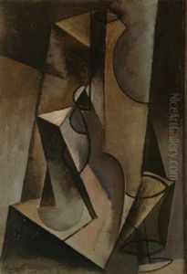 Composition A La Bouteille Et Au Verre by Youla, Jules Chapoval
