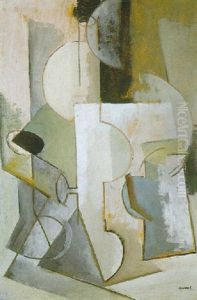 Nature Morte A La Lampe by Youla, Jules Chapoval