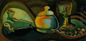 Nature Morte Au Verre, Pipe Et Pot A Tabac by Youla, Jules Chapoval