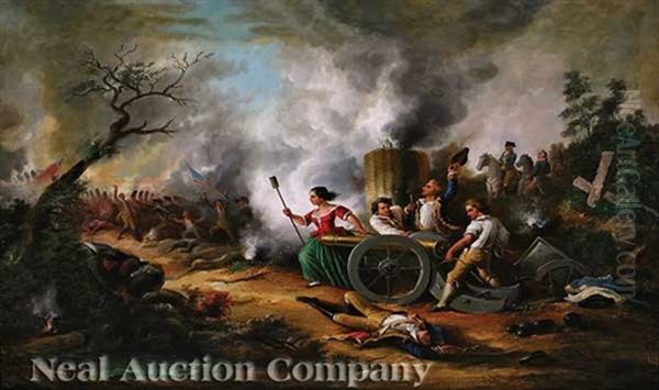 Moller Pitcher (c.1754-1832) At The Battle Of Monmouth, Nj, 1778 by Alonzo Chappel