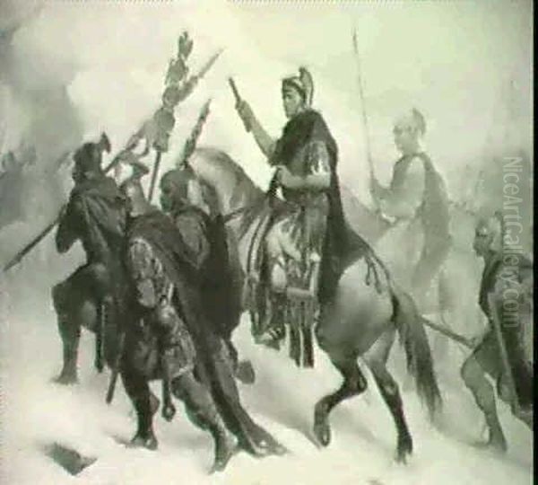 Roman Warriors Heading Into Battle - view 1