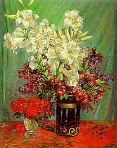 White Lilies And Other Flowers In A Vase White Lilies And Other Flowers In A Vase