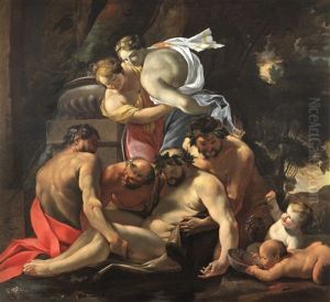 Herder Met Zijn Hond En Schaapskudde by Nicolas Chapron