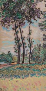Paysage Aux Peupliers