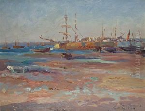 Hafenlandschaft by Pierre Marie Alfred Chapuis