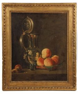 Still Life With Pewter Jug & Peaches by Jean-Baptiste-Simeon Chardin