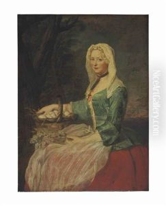 A Lady With Lilacs And Eggs
