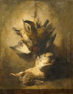 Jagdstillleben Mit Vogeln Und Einem Hasen by Jean-Baptiste-Simeon Chardin
