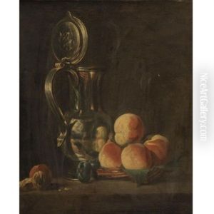 Still Life Of Fruits And A Silver Pitcher by Jean-Baptiste-Simeon Chardin