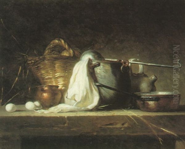 Kitchen Still Life With A Wicker-basket - view 1