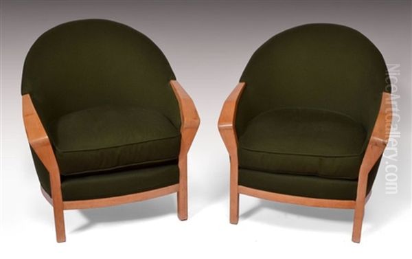 Paire De Fauteuils Modele Mf 732 (set Of 2) - view 1