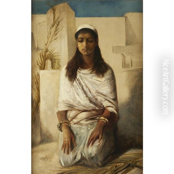 Woman Kneeling In White - view 1