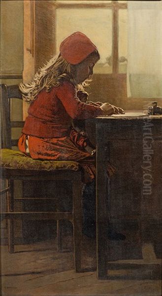 Dutch Girl At A Writing Desk - view 1