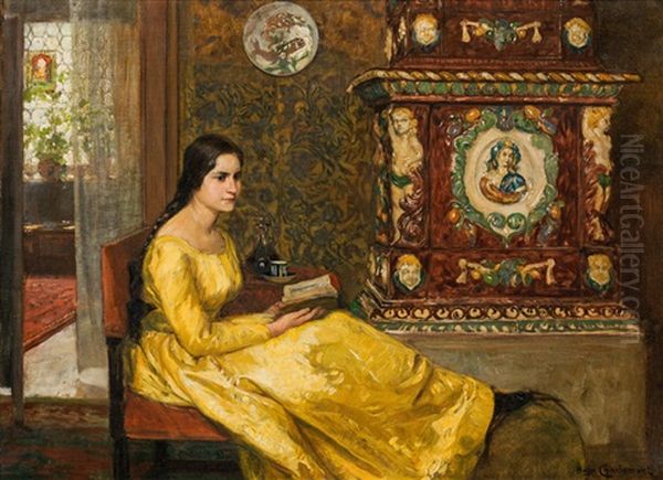 Interieur Mit Lesender Dame - view 1