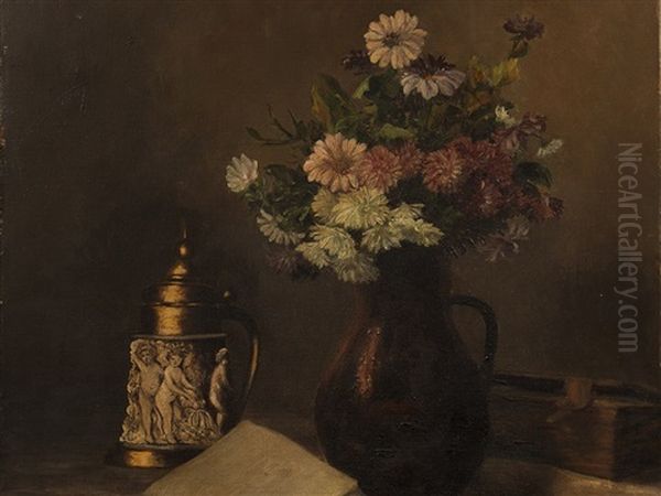 Oil Painting, Still Life With Splendour Vessel - view 1