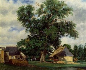 Bauernhofidylle by Hugo Charlemont