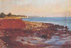 The Coast At Brioni, Cornwall by Hugo Charlemont
