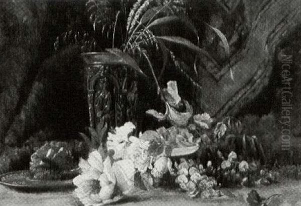 Still Life With Liles, Peonies And A Renaissance Vase - view 1