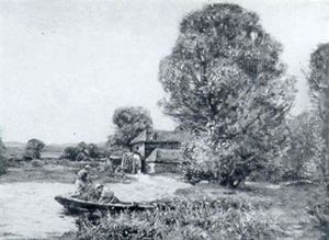 Near Corfe Castle; A View In Sussex by James Charles