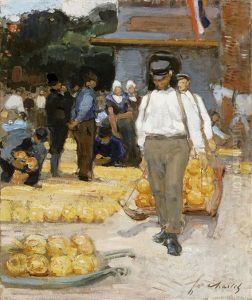 Dutch Cheese Market, Holland by Frantz Charlet