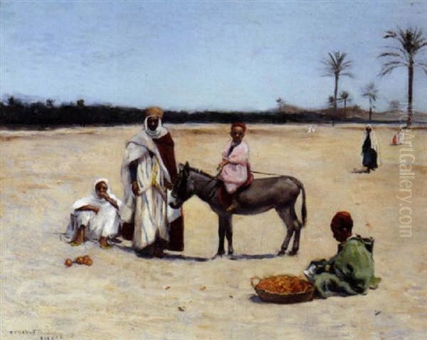 The Orange Seller In The Desert At Biskra, Algeria - view 1