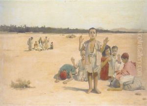 Prayertime In The Desert by Frantz Charlet