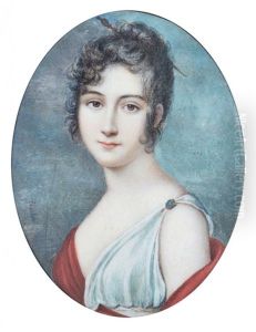Portrait Presume De Mademoiselle Remusat by Jacques Charlier