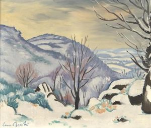 Paysage D'hiver Dans Le Morvan by Louis Charlot