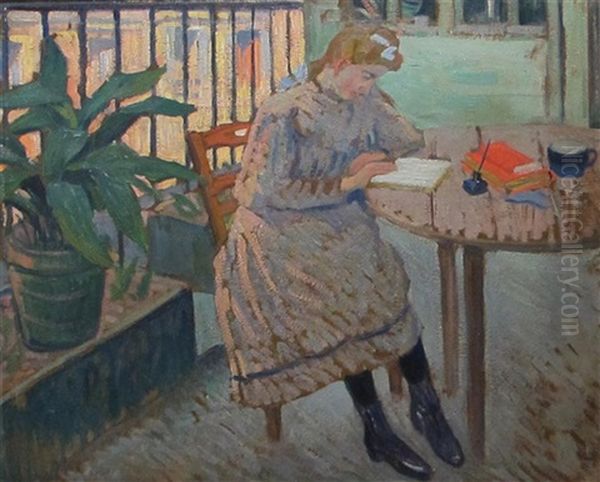 Young Girl Reading - view 1