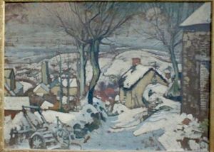 Paysage Du Morvan Sous La Neige by Louis Charlot