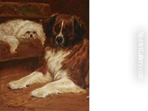 Best Friends: A Saint Bernard & A Maltese