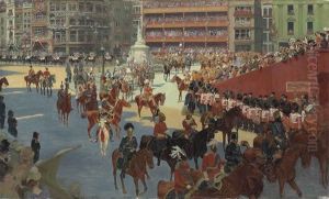 God Save The Queen: Queen Victoria Arriving At St. Paul's Cathedral On The Occasion Of The Diamond Jubilee Thanksgiving Service, 22 June 1897 by John Charlton