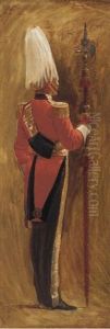 Portrait Of An Officer Of Her Majesty's Body Guard Of The Honourable Corps Of Gentlemen-at-arms, Full-length, In Dress Uniform Portrait Of An Officer Of Her Majesty's Body Guard Of The Honourable Corps Of Gentlemen-at-arms, Full-length, In Dress Uniform
