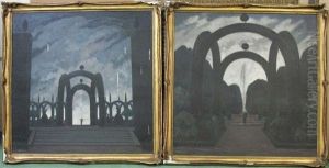 Deux Jardins Aux Arceaux Le Soir (pair) Deux Jardins Aux Arceaux Le Soir (pair)