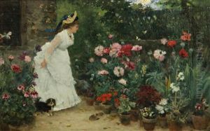 In The Garden by Armand Charnay