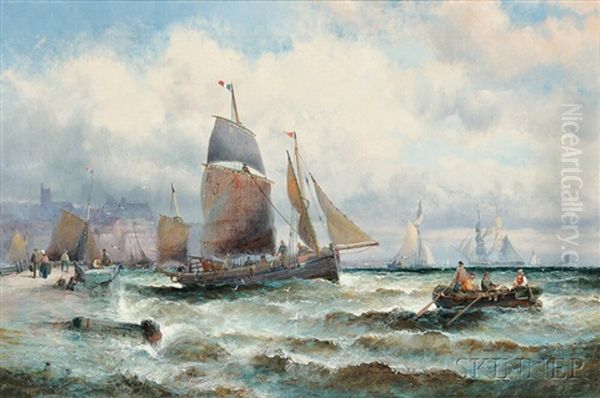 French Fishing Boats Outward Bound - view 1