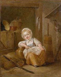 La Petite Marchande D"oeufs by Jean-Baptiste Charpentier the Elder