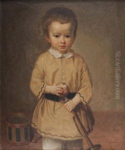 Portrait De Jeune Garcon A La Trompette by Jean-Baptiste Charpentier the Elder