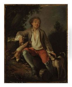 A Young Woman With A Dog In A Landscape (+ A Young Hunter With A Dog In A Landscape; 2 Works) A Young Woman With A Dog In A Landscape (+ A Young Hunter With A Dog In A Landscape; 2 Works)