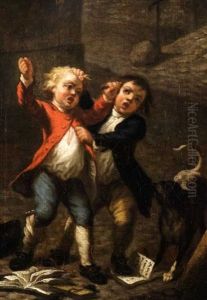 La Dispute Des Deux Ecoliers by Jean-Baptiste Charpentier the Elder