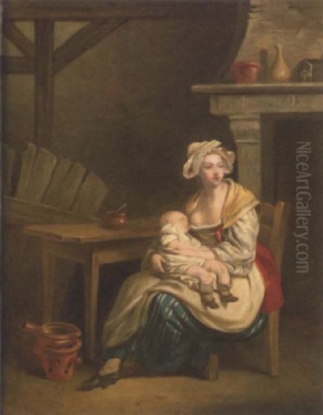 A Mother And Child In An Interior - view 1