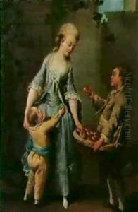 Le Marchand De Galettes by Jean-Baptiste Charpentier the Elder