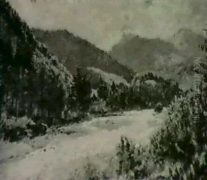 Vue D'une Riviere Des Alpes Bernoises, 1910 by Albert Charpentier