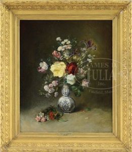 Still Life Of Flowers by Eugene Charpentier