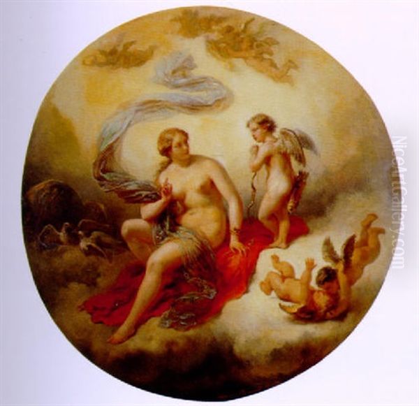 Venus Et Amours Dans Les Nuees - view 1